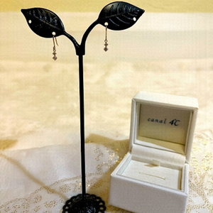 cute 10k solid japan gold dangling earrings